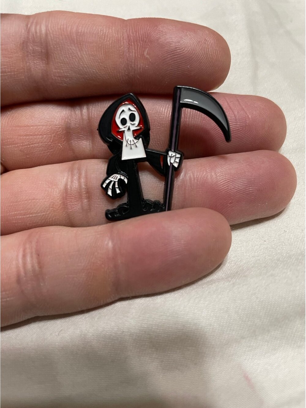 Grim Reaper Adventures Billy & Mandy Enamel Pin Lapel Pinback Retro Cartoon New